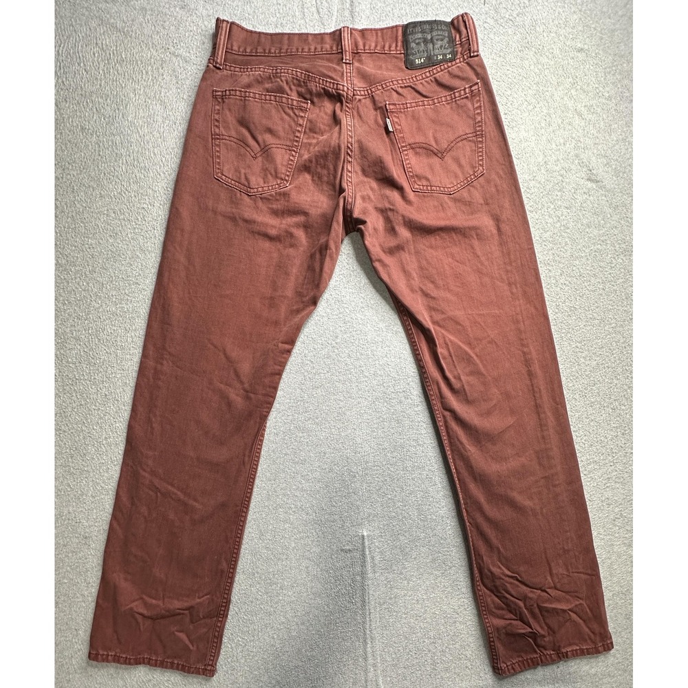 Levi's Men's Straight Jeans in Brick Red